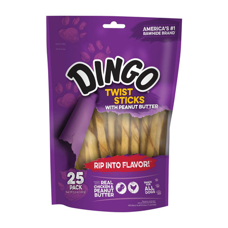DINGO DINGO TWIST STICKS 25PK DN-15124
